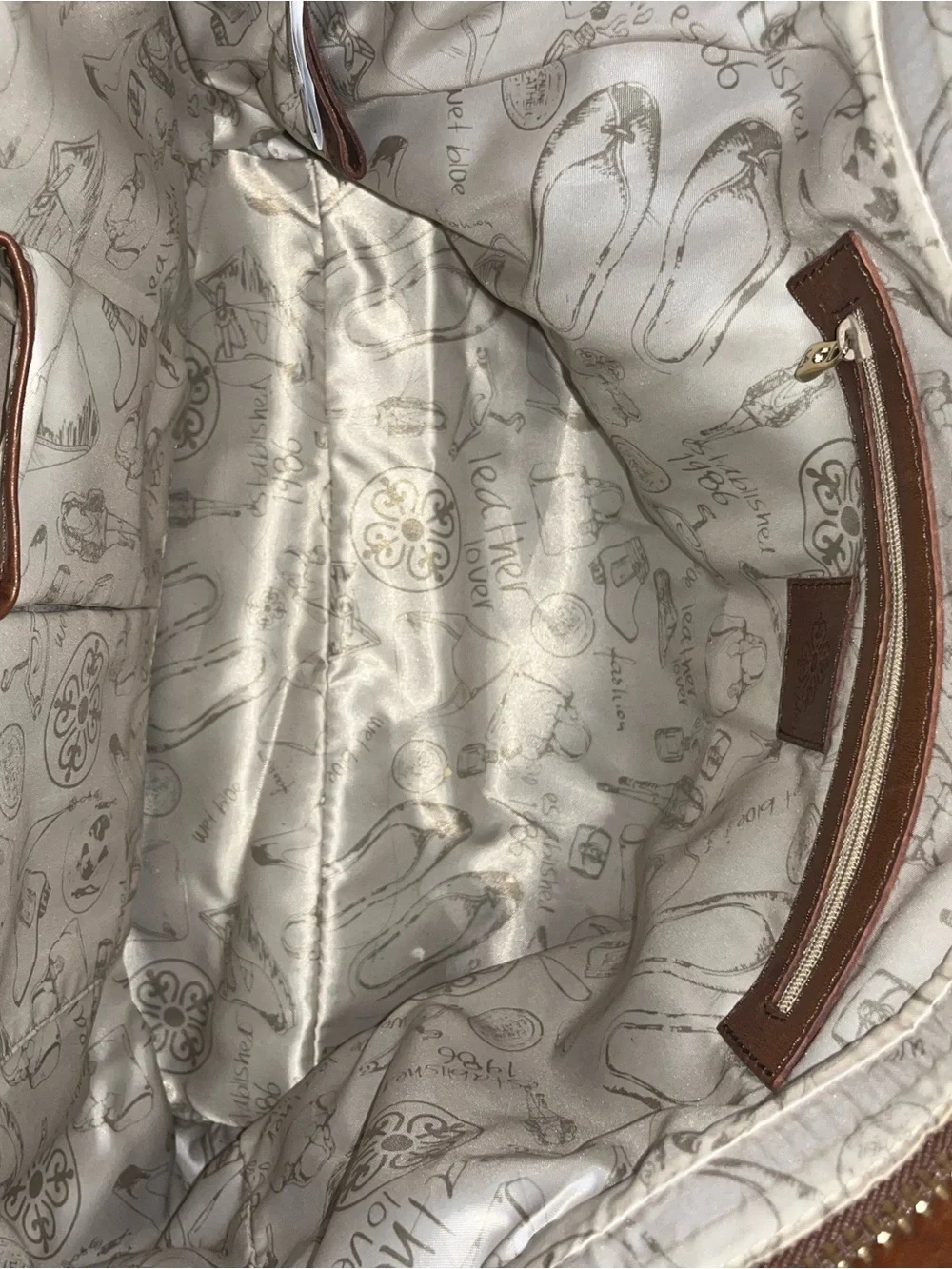 Women Leather Briefcase Tote in Brown